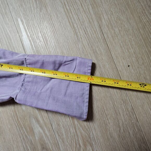 Gieves & Hawkes Dress Shirt 16.5-35.5 Purple Herringbone French Cuff Button Down - Picture 10 of 10